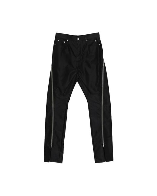 Rick Owens Black Straight Trousers for men