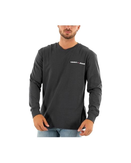 Tommy Hilfiger Black Long Sleeve T-Shirts for men