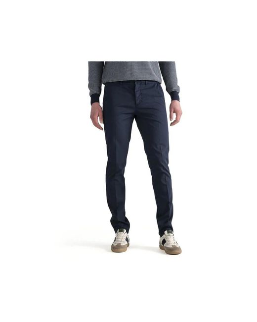 Harmont & Blaine Stretch Katoen Chino Broek in het Blue voor heren