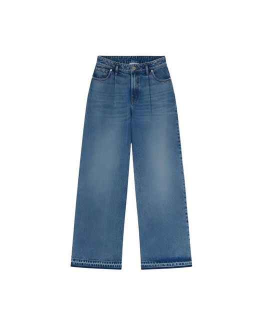 Wide Jeans Halfboy de color Blue