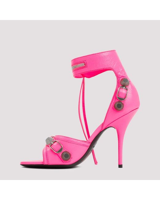 Balenciaga Pink Fluo leder sandalen