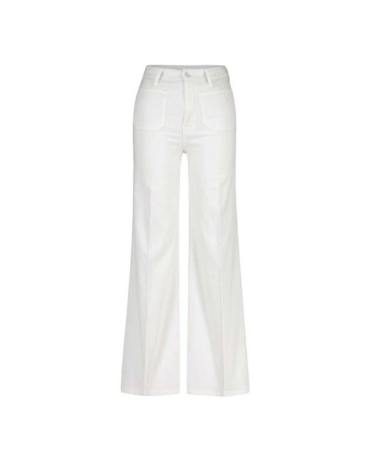 Mother White Wide Trousers