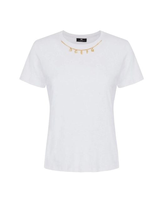 Elisabetta Franchi White T-Shirts