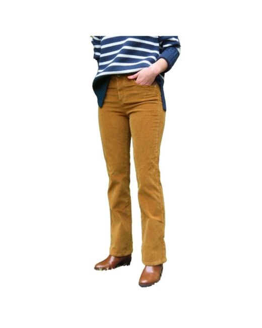 Denim Studio Yellow Straight Trousers