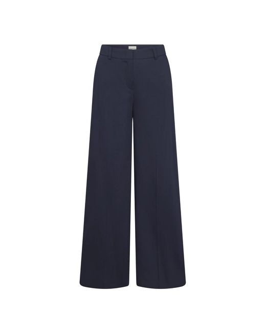 Wide Trousers Seductive de color Blue