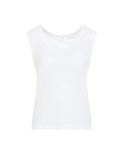 Co. White Sleeveless Tops