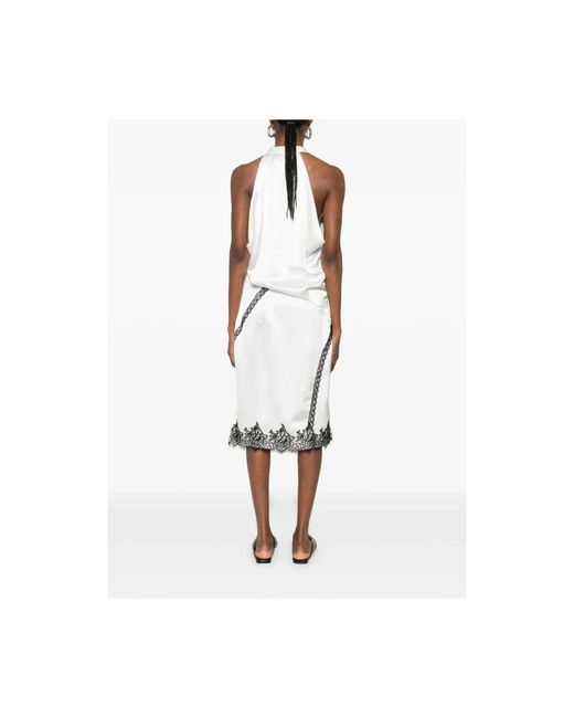 IRO White Draped Design Halterneck Dress