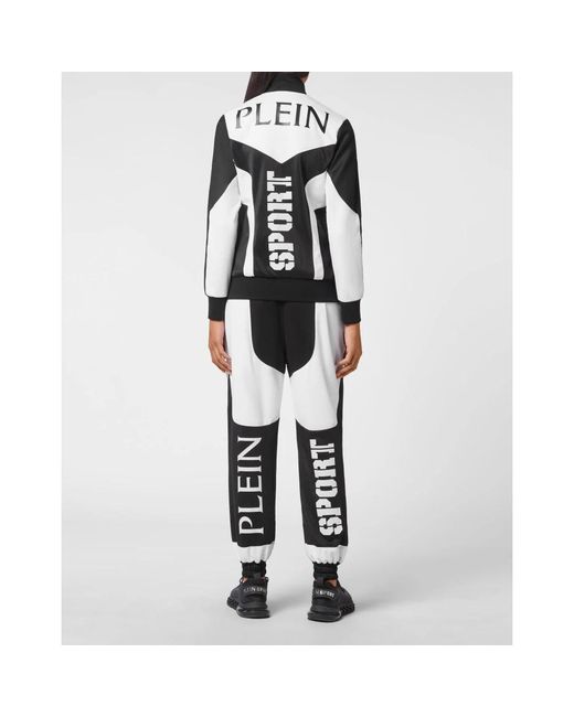 Philipp Plein Jogging Set: Zip-Up Jacket &Amp; Pants Statement in het Black