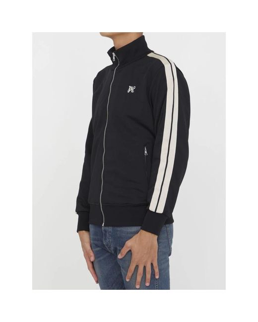 Palm Angels Black Zip-Throughs for men
