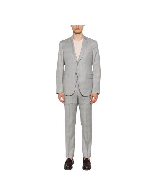 Emporio Armani Gray Single Breasted Suits for men
