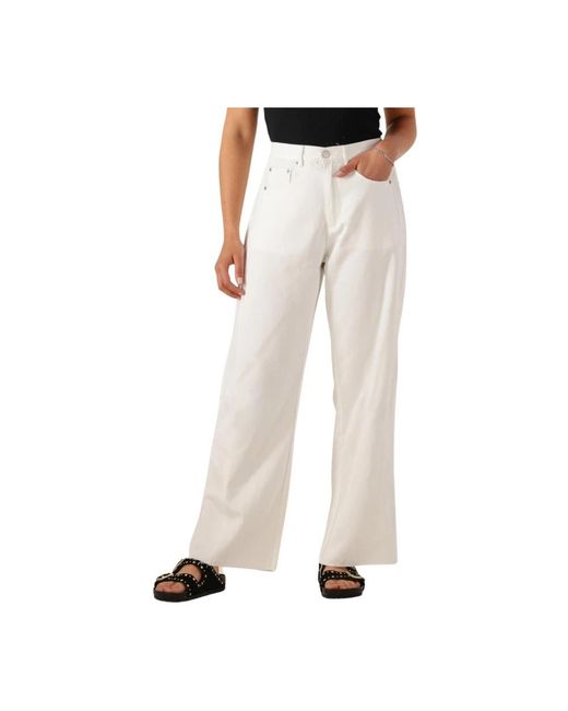 WITHBLACK Broeken ,Wit Jeans Wblannika High Waist Pant in het Natural