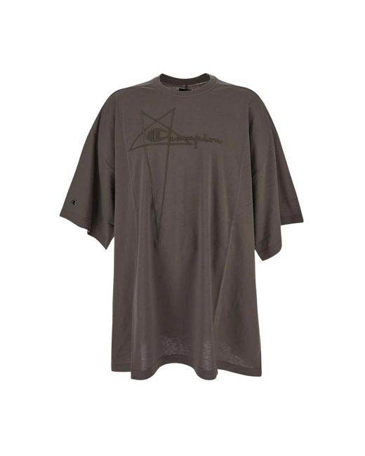 Rick Owens Champion baumwoll t-shirt casual stil in Gray für Herren