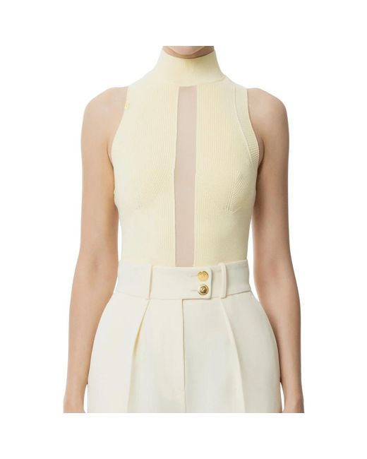 Elisabetta Franchi Metallic Sleeveless Tops