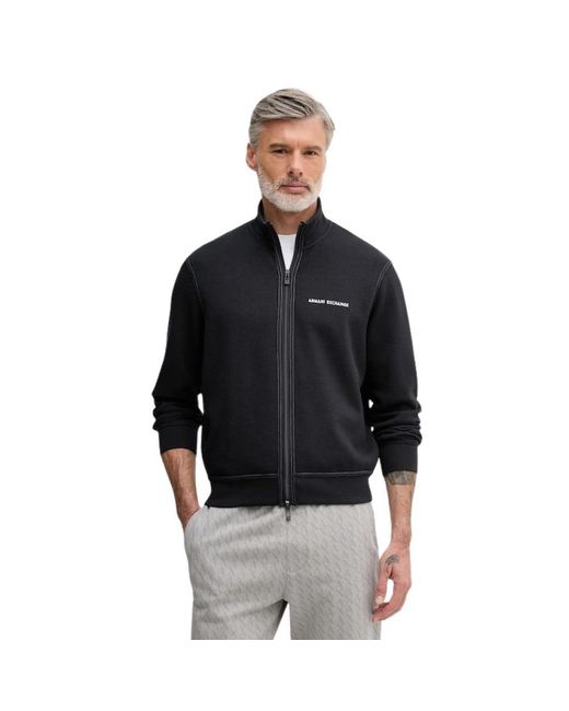 ARMANI EXCHANGE Black Zip-Throughs for men