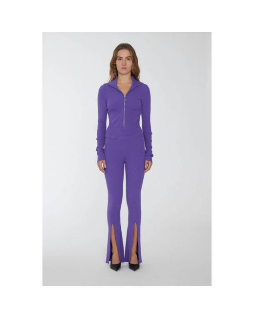 REMAIN Birger Christensen Purple Wide Trousers