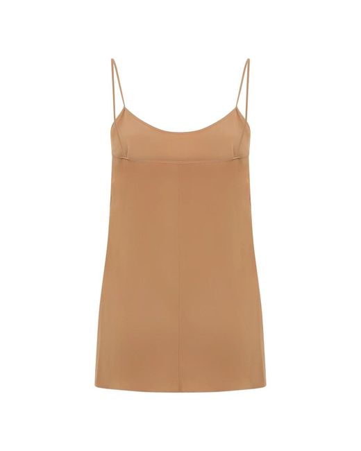 Alberta Ferretti Mouwloze Top in het Brown