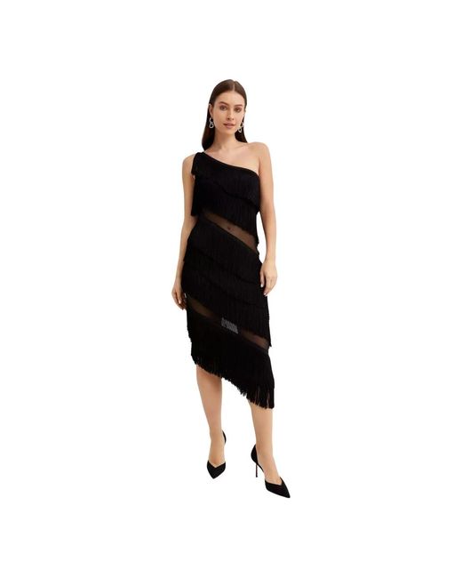 Norma Kamali Black Midi Dresses