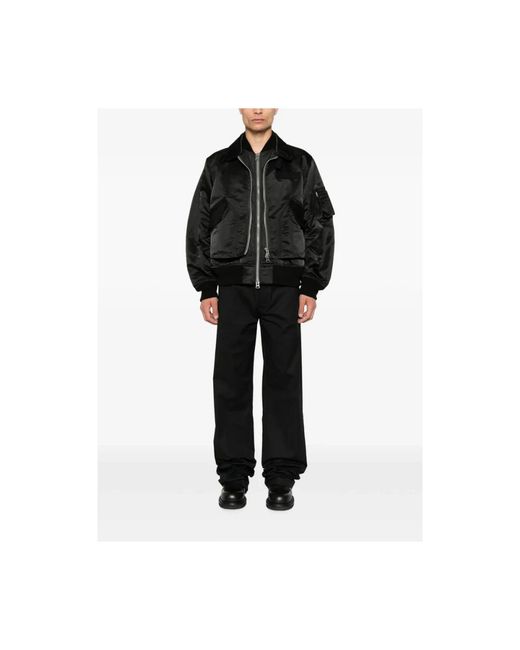 Sacai Black Bomber Jackets for men