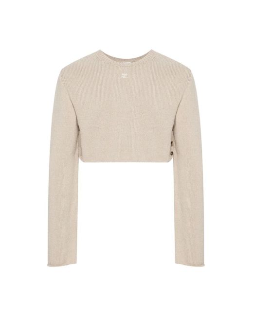 Courreges Natural Round-neck knitwear