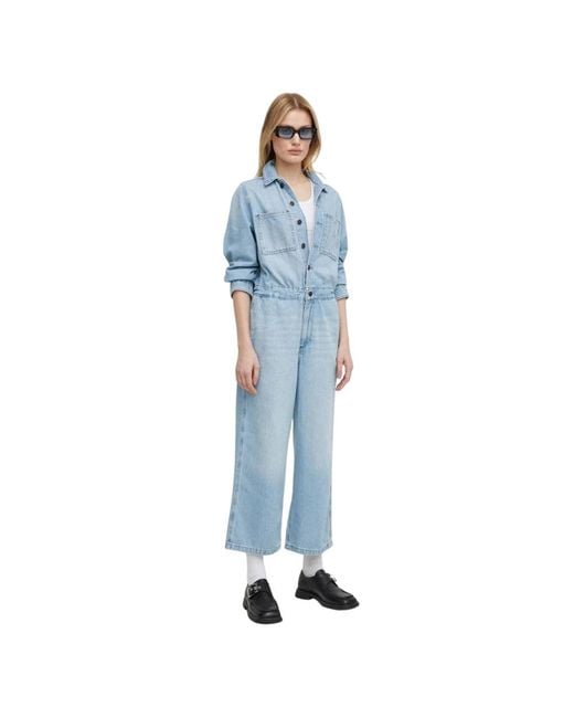 Levi's Jumpsuits & Playsuits ,Blauw ,Denim Jumpsuits in het Blue
