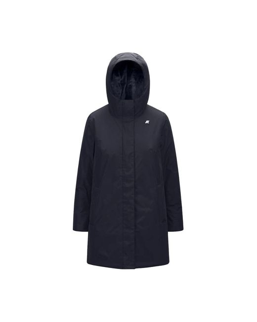 K-Way Jassen ,Blauw ,Nylon Sophie Soft Touch Marmotta in het Blue