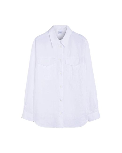 Aspesi Overhemden ,Wit ,Katoen Klassiek Katoenen Utility Shirt in het White