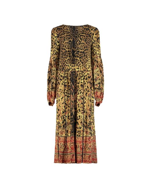 Etro Yellow Midi Dresses