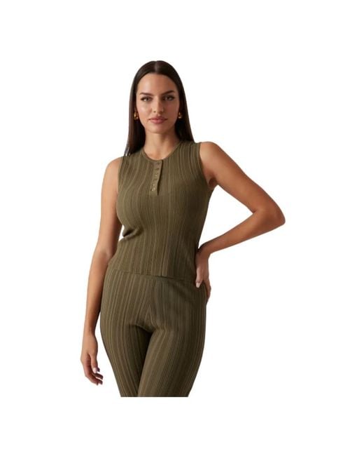 Marciano Green Sleeveless Tops