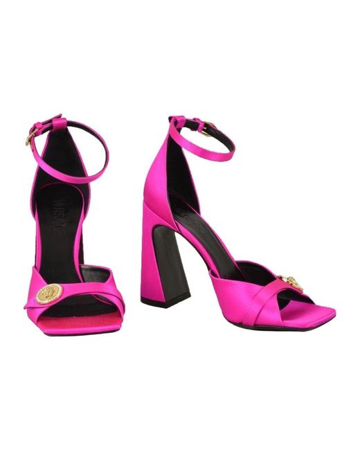 Versace Pink High Heel Sandals