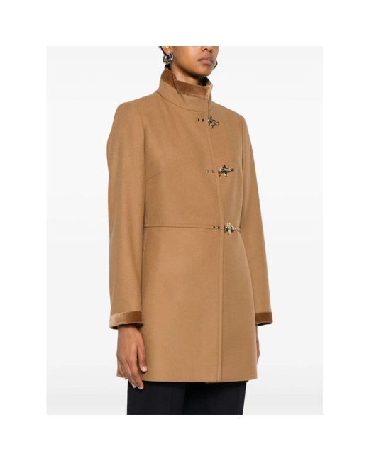 Fay Natural Single-Breasted Coats