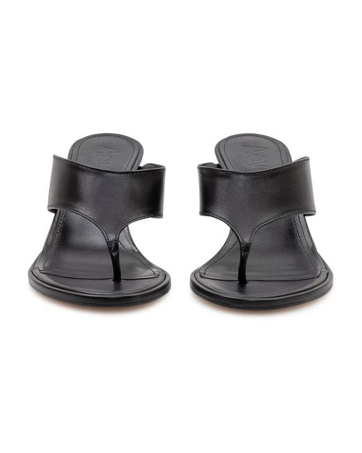 Aeyde Black Heeled Mules