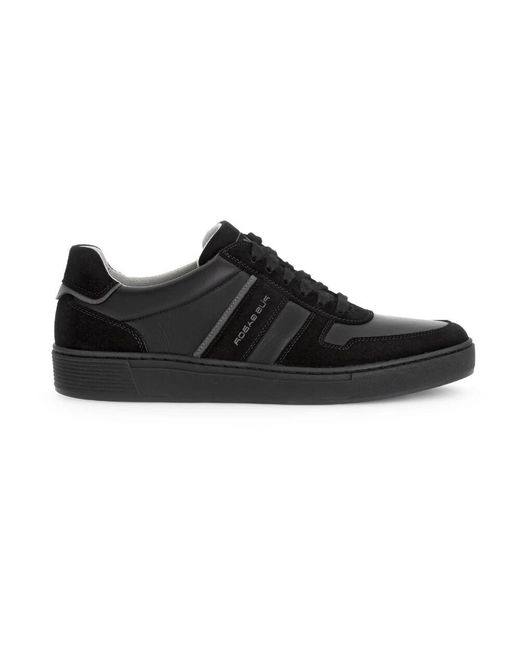 Gabor Black Schwarze Leder Kombinierte Sneaker