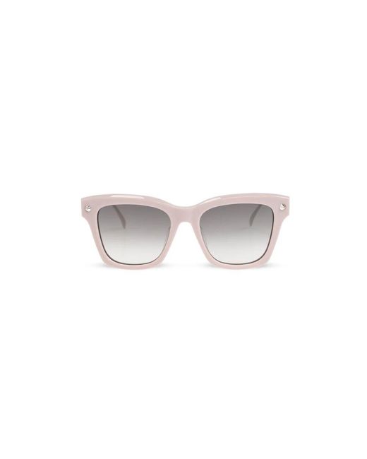Alexander McQueen White Sunglasses