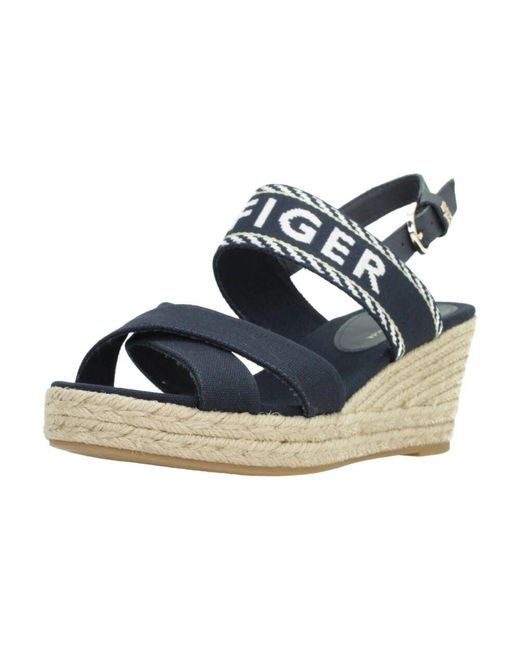 Wedges di Tommy Hilfiger in Blue