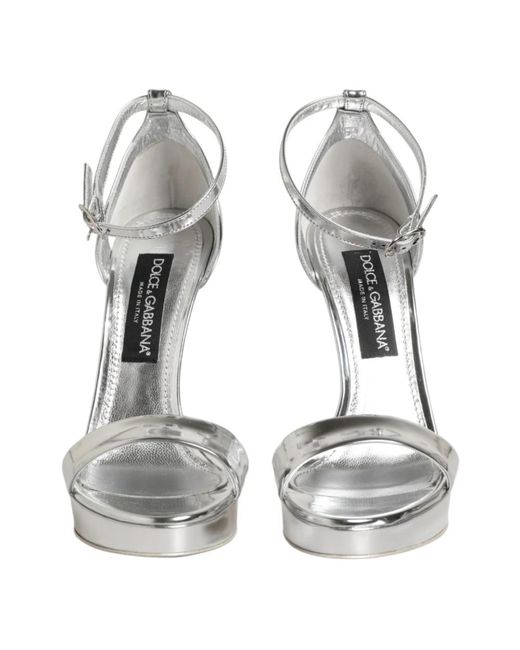 Dolce & Gabbana High Heel Sandals in het Metallic