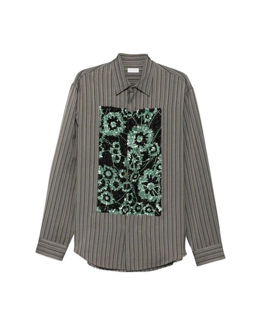 Dries Van Noten Gray Casual Shirts for men