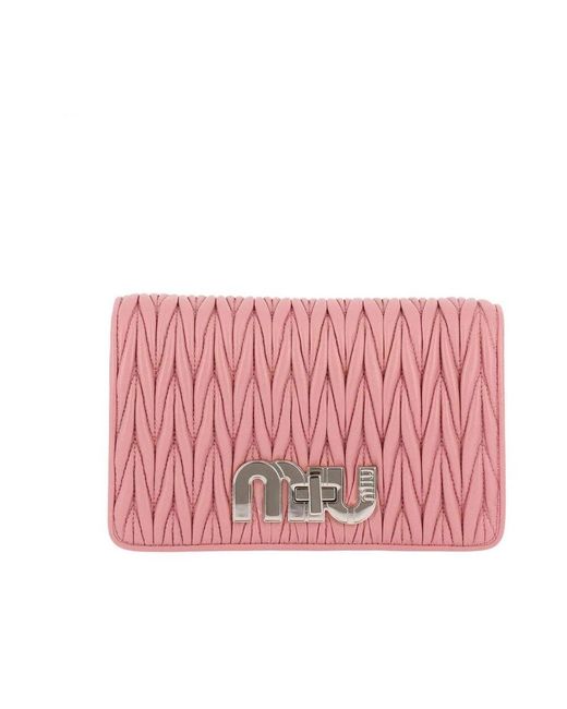 Miu Miu Pink Rosa Leder Geldbörse Clutch