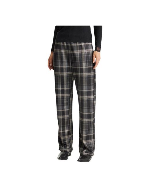 iN FRONT Black Straight Trousers