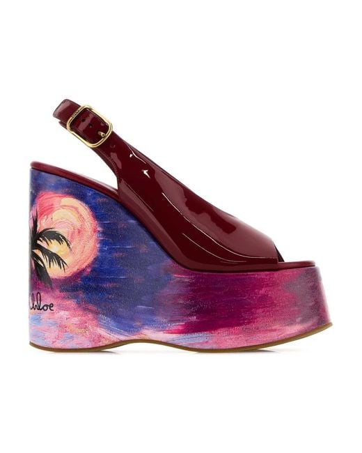 Chloé Purple Wedges