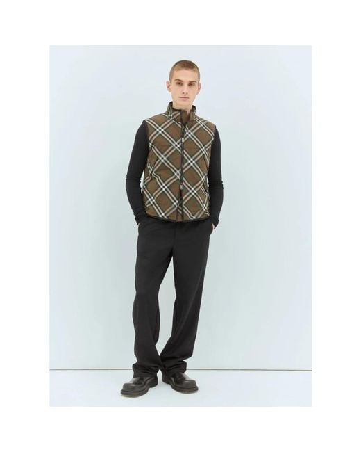 Burberry Green Vests for men