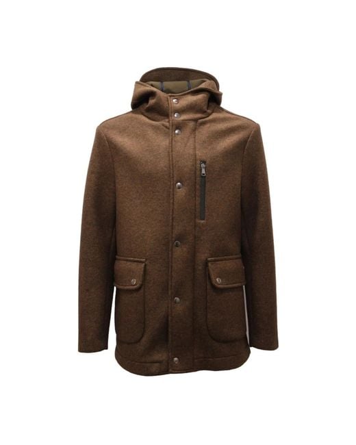 Winter Jackets di Bob in Brown da Uomo