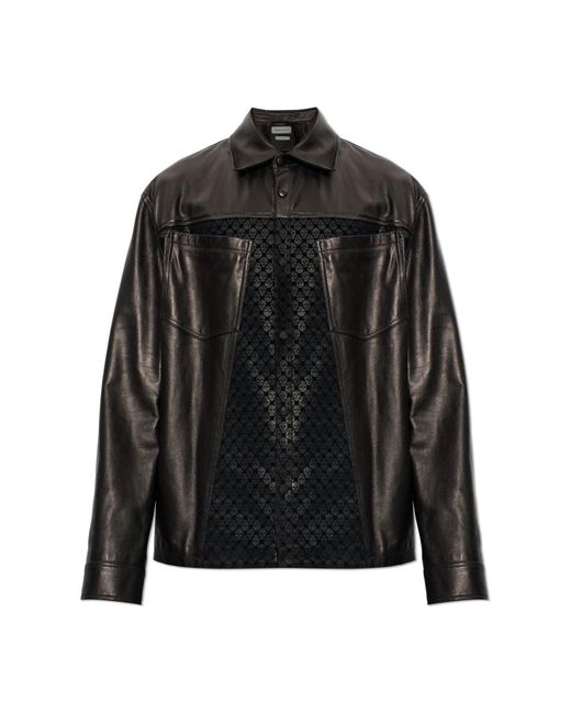 Leather Jackets McQueen de hombre de color Black