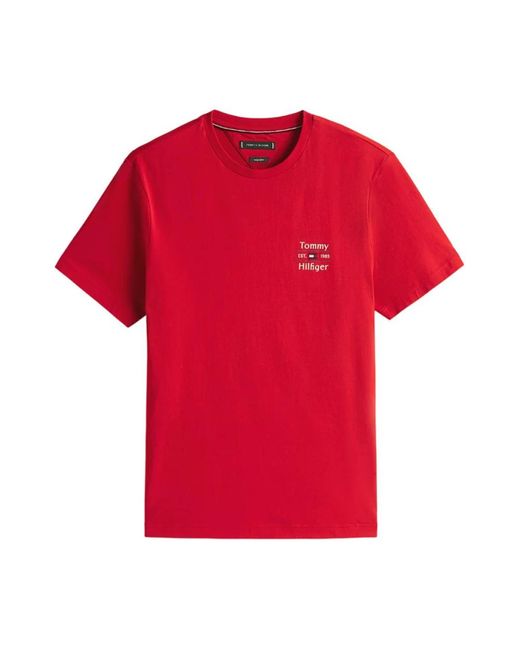 T-Shirts di Tommy Hilfiger in Red da Uomo