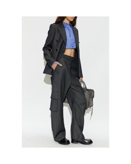 Balenciaga Gray Wide Trousers