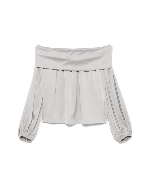 D.exterior Gray Blouses