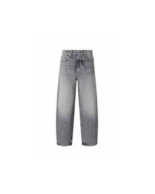 Pinko Gray Loose-Fit Jeans