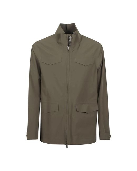 Herno Green Light Jackets for men