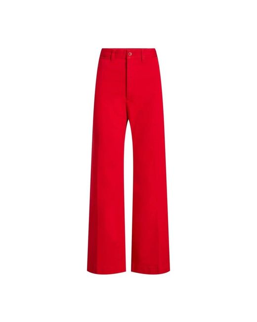 Ralph Lauren Red Wide Trousers