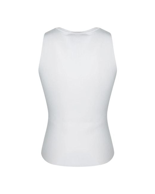 DIESEL White Sleeveless Tops