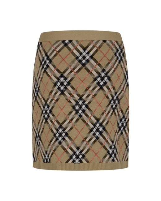 Burberry Brown Short Skirts
